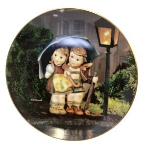 1989 Vintage Danbury Mint Hummel Stormy Weather Collectible Ceramic Plate